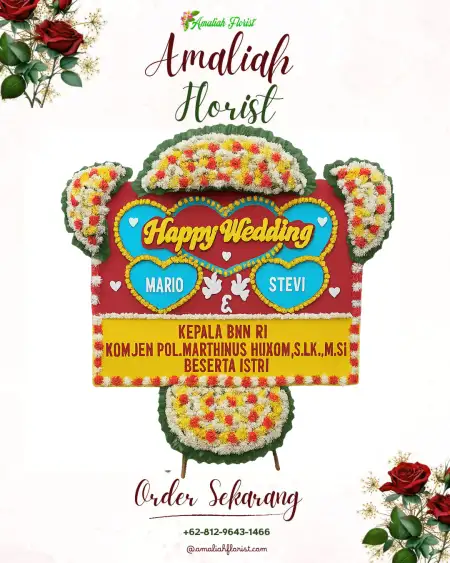 Papan Bunga Pernikahan Tomohon