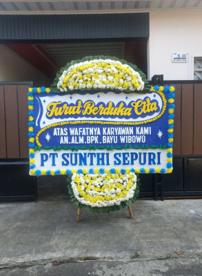 Papan Bunga Duka di Tomohon